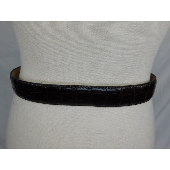 BRIGHTON BROWN EMBOSSED LEATHER BELT MED - Picture 8 of 9